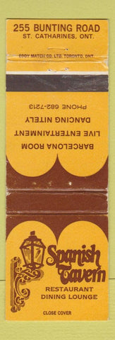 Matchbook Cover - Spanish Tavern St Catharines ON WORN