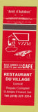 Matchbook Cover - Restaurant Du Village St Adolphe D Howard QC Pizza