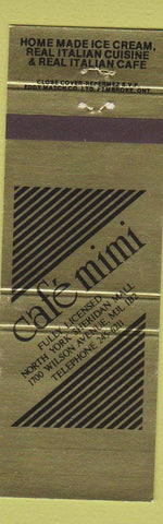 Matchbook Cover - Cafe Mimi North York ON Italian