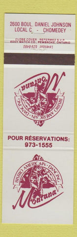 Matchbook Cover - Montana Restaurant Chomedy QC