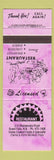 Matchbook Cover - Sunset Restaurant Grand Falls NB
