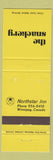 Matchbook Cover - The Snackery Northstar Inn Winnipeg MB