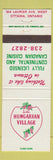 Matchbook Cover - Little Hungarian Village Ottawa ON