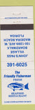 Matchbook Cover - Friendly Fisherman Seafood Madeira Beach FL