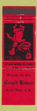 Matchbook Cover - Coach House St John NB