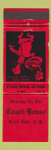 Matchbook Cover - Coach House St John NB