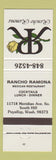 Matchbook Cover - Rancho Ramona Mexican Puyallup WA