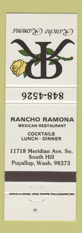 Matchbook Cover - Rancho Ramona Mexican Puyallup WA