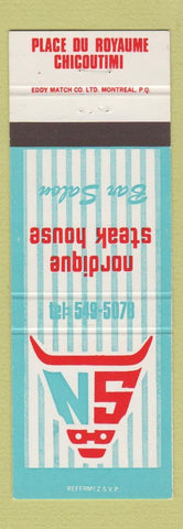 Matchbook Cover - Nordique Steak House Chicoutimi QC