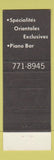Matchbook Cover - Restaurant LA Hutte Pointe Gatineau QC