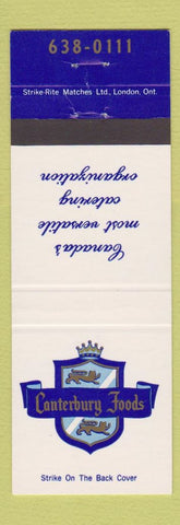 Matchbook Cover - Canterbury Foods