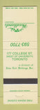Matchbook Cover - Woodlands Restaurant Toronto ON