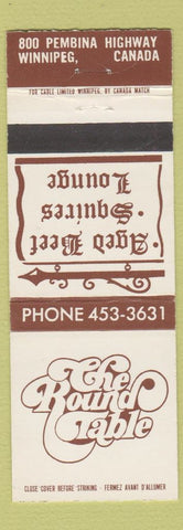 Matchbook Cover - Round Table Winnipeg MB