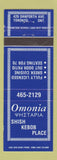 Matchbook Cover - Omonia Shish Kebob Toronto ON