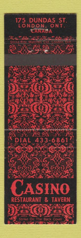 Matchbook Cover - Casino Restaurant Tavern London ON