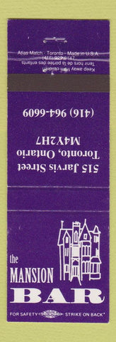 Matchbook Cover - Mansion Bar Toronto ON