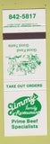 Matchbook Cover - Jimmy's Restaurant