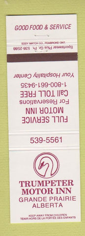 Matchbook Cover - Trumpeter Motor Inn Grande Prairie AB