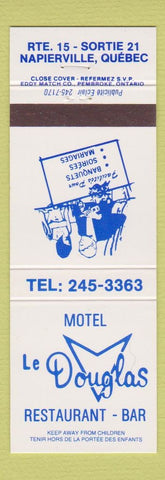 Matchbook Cover - Le Douglas Restaurant Napierville QC