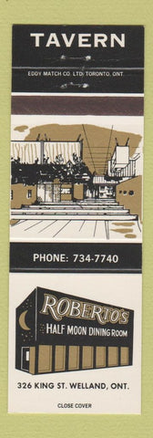 Matchbook Cover - Roberto's Restaurant Welland ON