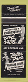 Matchbook Cover - Peter Pan's Pancake House Winnipeg MB