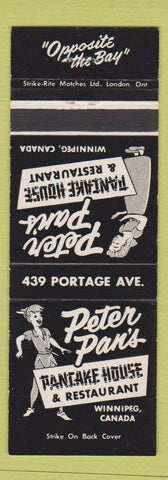 Matchbook Cover - Peter Pan's Pancake House Winnipeg MB