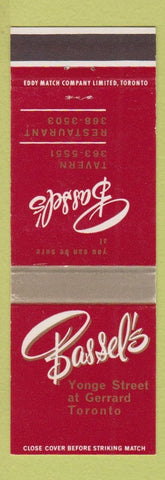 Matchbook Cover - Bassel's Tavern Toronto ON