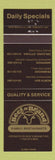 Matchbook Cover - Beef n Brand Ottawa North Bay Pembroke ON