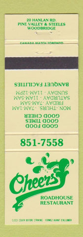Matchbook Cover - Cheers Roadhouse Woodbridge ON