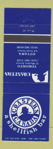 Matchbook Cover - Coasters Shellfish Bar Toronto Ottawa ON
