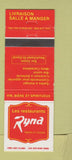 Matchbook Cover - Les Restaurants Rynd Neufchatel ST David QC