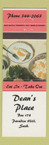 Matchbook Cover - Dean's Place Paradise Hill SK