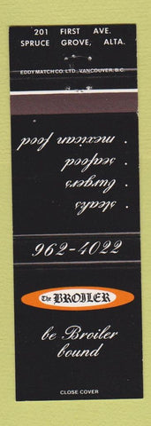 Matchbook Cover - The Broiler Spruce Grove AB