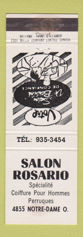 Matchbook Cover - Salon Rosario QC WEAR