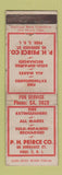 Matchbook Cover - PH Pierce Fire Extinguishers Providence RI WORN