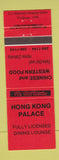 Matchbook Cover - Hong Kong Palace Calgary AB