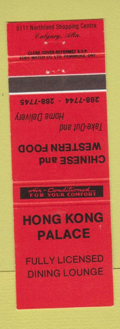 Matchbook Cover - Hong Kong Palace Calgary AB