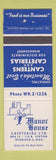 Matchbook Cover - Manor House Cafeterias Winnipeg MB #2