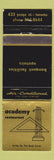 Matchbook Cover - Academy Restaurant Toronto ON WEAR