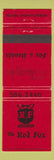 Matchbook Cover - Red Fox Champ's Fox and Hounds Regina SK