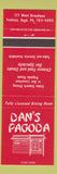 Matchbook Cover - Dan's Pagoda Yorkton SK