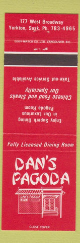 Matchbook Cover - Dan's Pagoda Yorkton SK