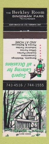 Matchbook Cover - Berkley Room Bingeman Park Kitchener ON