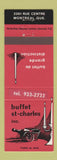 Matchbook Cover - Buffet St Charles Montreal QC WEAR