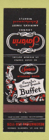 Matchbook Cover - The Savarin Lounge Toronto ON