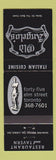 Matchbook Cover - Old Augelo's Restaurant Tavern Toronto ON Italian WEAR