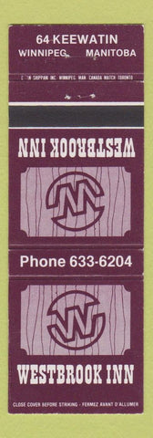 Matchbook Cover - Westbrook Inn Winnipeg MB