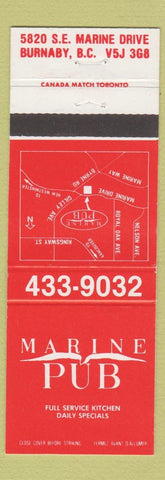 Matchbook Cover - Marine Pub Burnaby BC