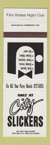 Matchbook Cover - City Slickers Restaurant Prince Albert? SK