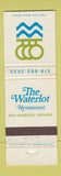 Matchbook Cover - Waterlot Restaurant New Hamburg ON WORN